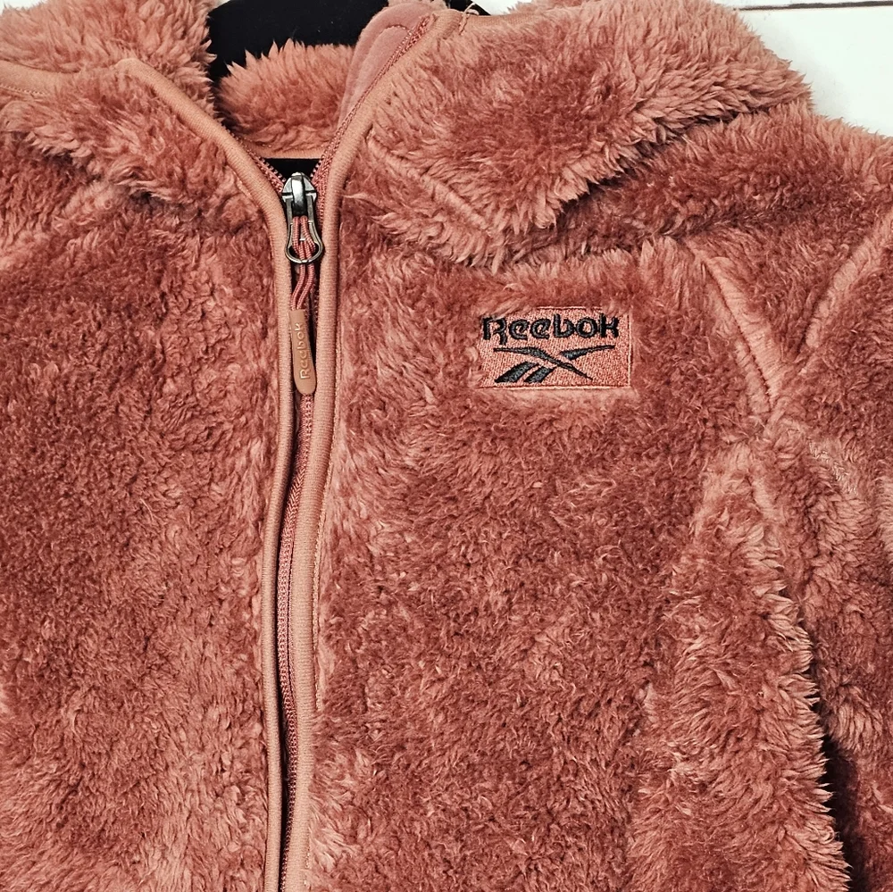 Reebok Girls Hooded Sherpa Jacket